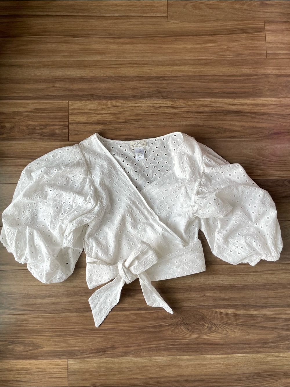 L Space Eyelet Wrap Cover-Up Top SIZE S